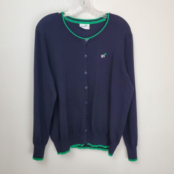 Girl Scouts Sweaters - Girl Scouts of America women's navy blue button-up cardigan